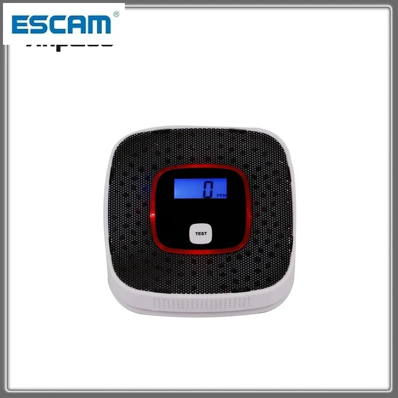 Allarme fotoelettrico indipendente senza fili per avvelenamento da monossido di carbonio LCD Allarme vocale Sensore di gas CO Rilevatore di CO Casa