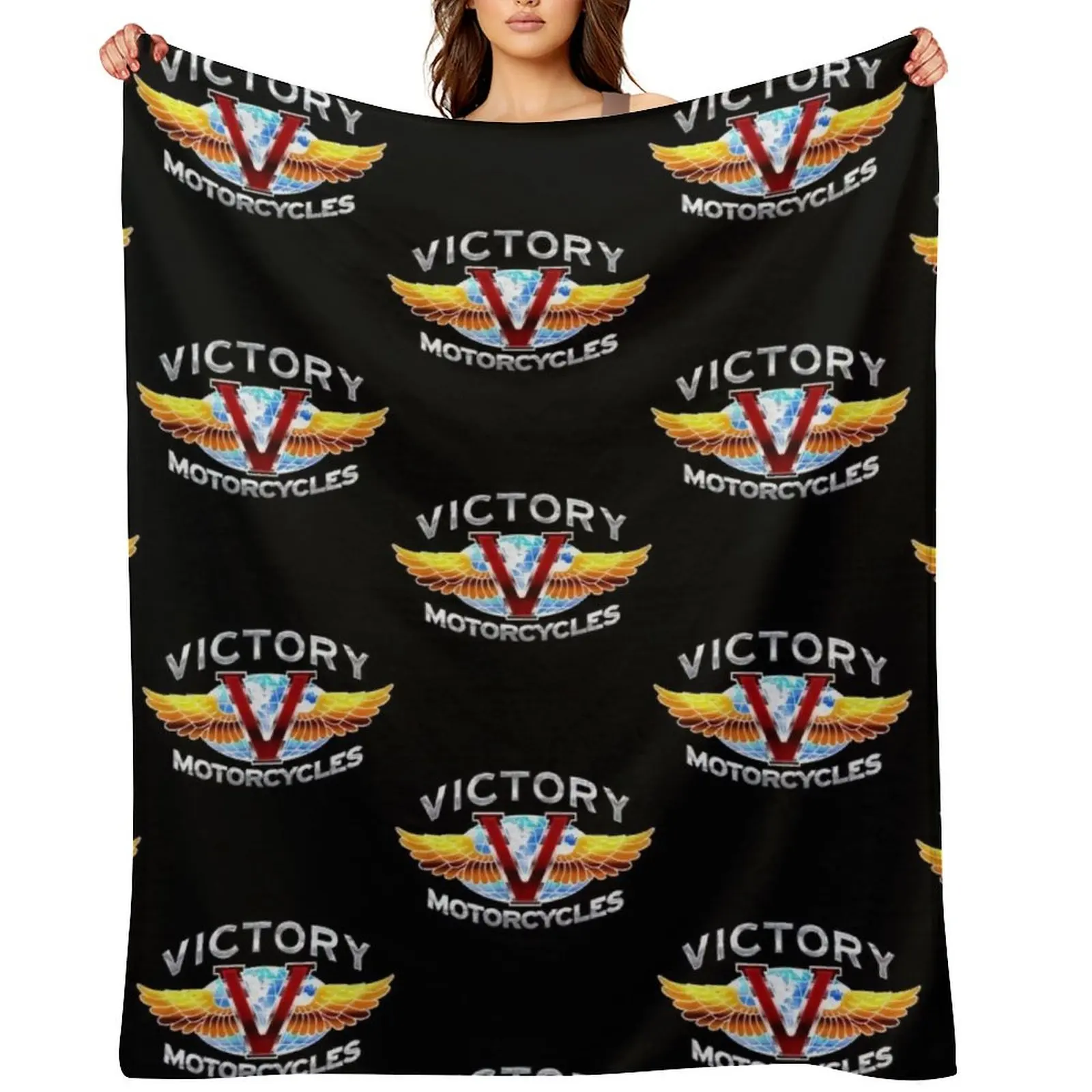 

Victory Motorcycles Throw Blanket Luxury for sofa Hairy wednesday Blankets