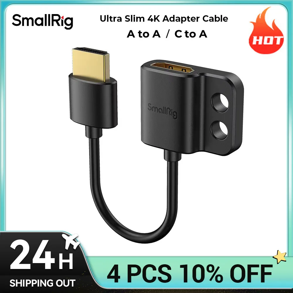 SmallRig Ultra Slim 4K Adapter Cable A to A/C to A /D TO A for BMPCC 4K & 6K/for Sony A7SIII/for Panasonic 3019/3020/3021