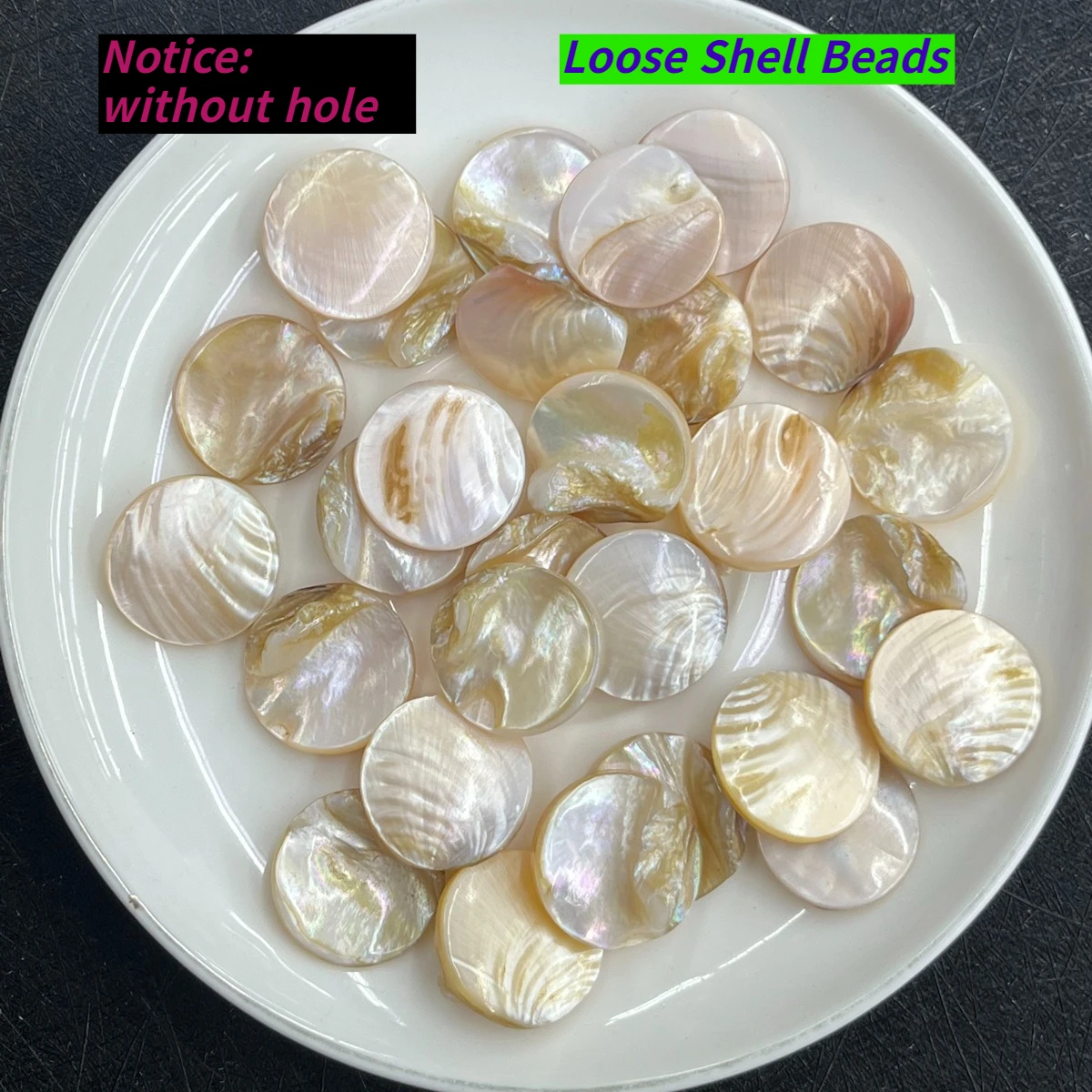 

50Pcs DIY Loose Shell Beads Wholesale Freshwater Shell Beads Without Hole For Jewelry Making DIY Chains Necklace Accessory