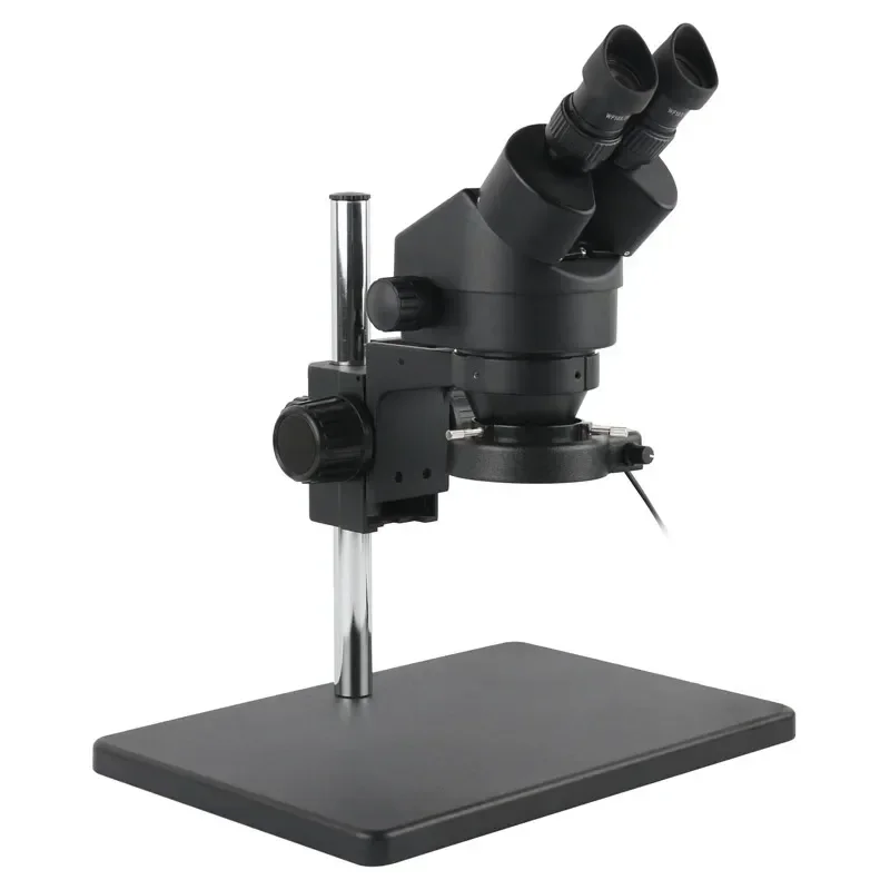 Microscopio binoculare per microscopio stereo da laboratorio industriale con zoom continuo 7X - 45X con oculare a LED WF10X per saldatura PCB del