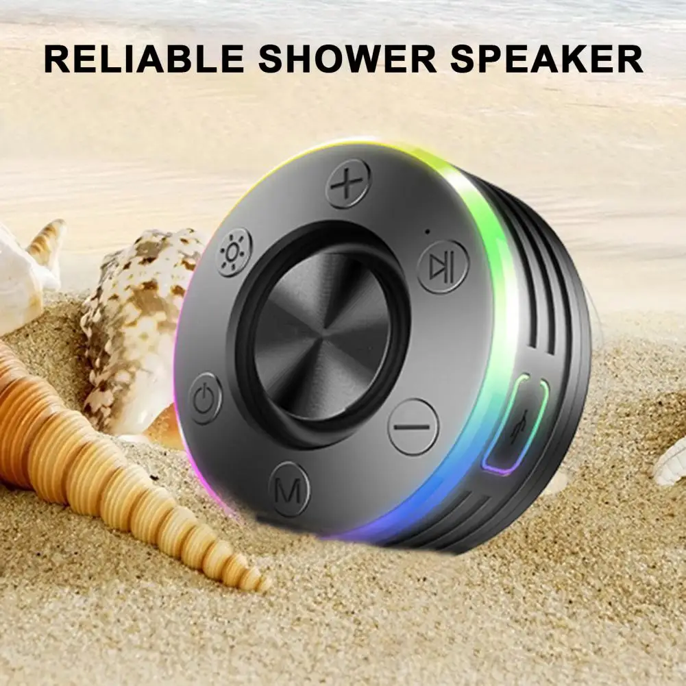 مكبر صوت لاسلكي متوافق مع تقنية البلوتوث مع أضواء RGB LED IPX7 مقاوم للماء وسهل التوصيل ومكبر صوت ستيريو محمول على شكل عظمة