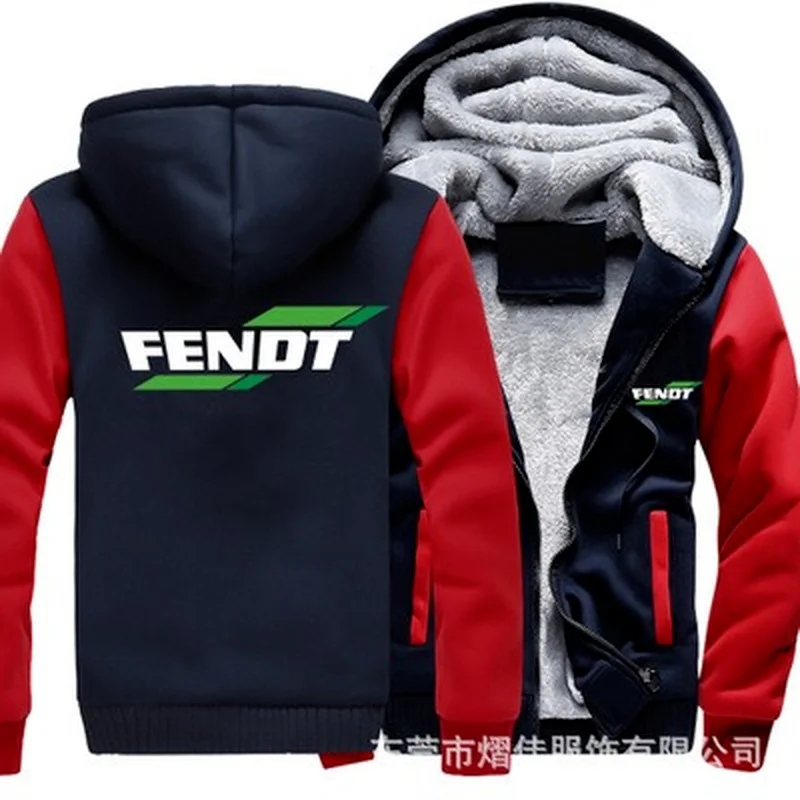 Winter Hoodies Men Fendt Logo Print Jacket Men Hoodies Thicken Warm Fleece cotton Zipper Raglan Coat Male Tracksuits 7 colors