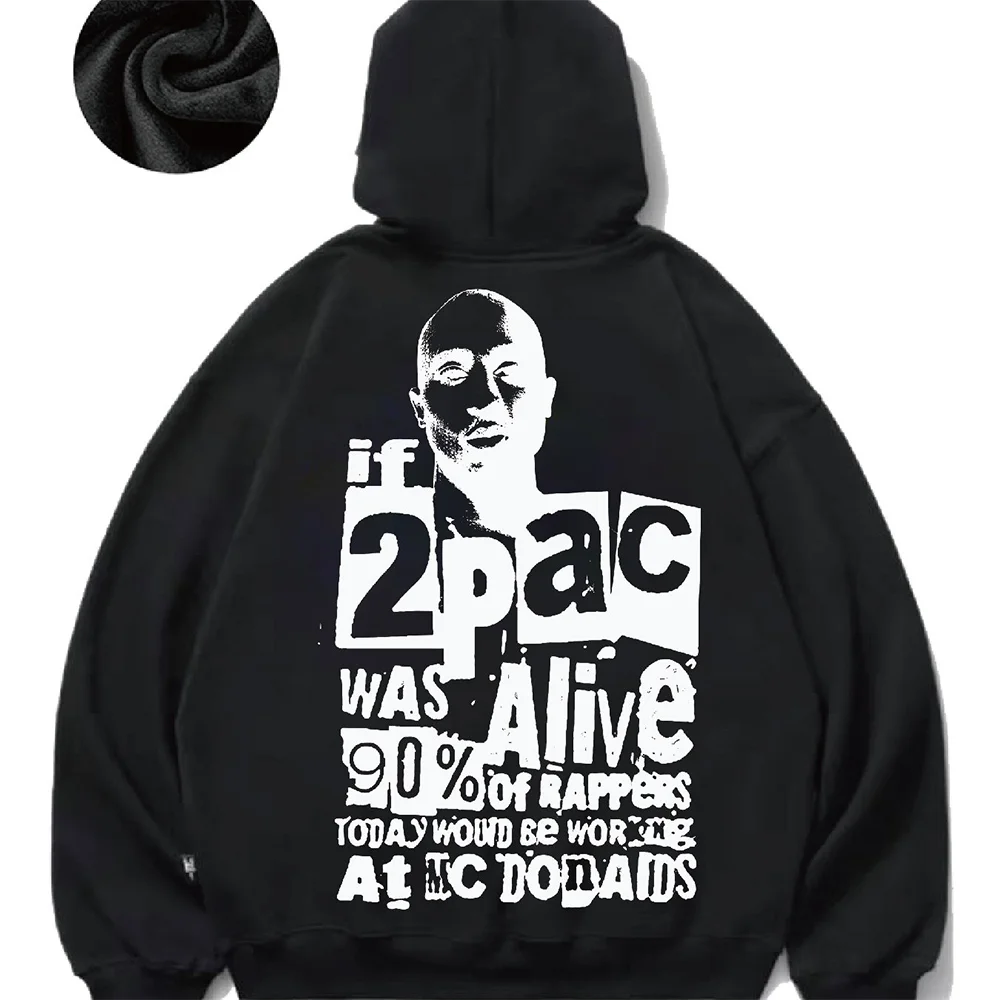 

Tupac Hip Hop Hoodie Men New in Hoodies & Sweatshirts Printed Hoodie Mens Clothes