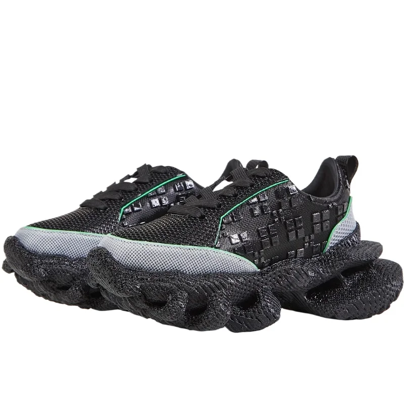 

Оригинальная дизайнерская амортизирующая модная обувь с 3D принтом, мужская и женская повседневная спортивная обувь для папы на толстой подошве