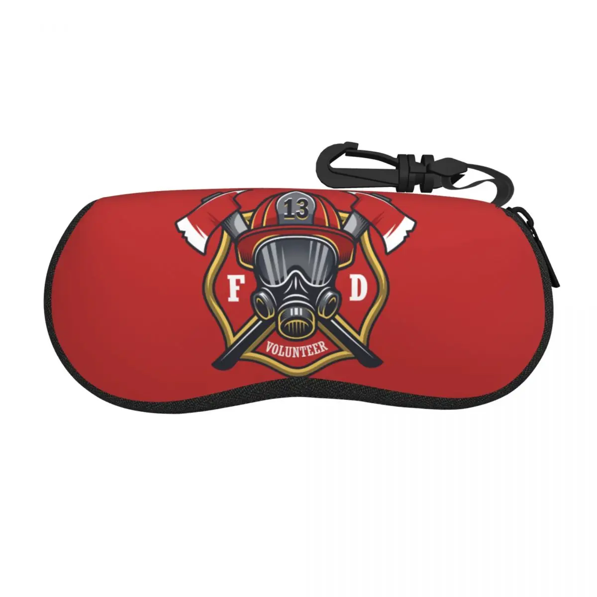 Custom Firefighter Skull Eyeglass Glasses Case Women Men Soft Fireman Fire Rescue Sunglasses Protective Box