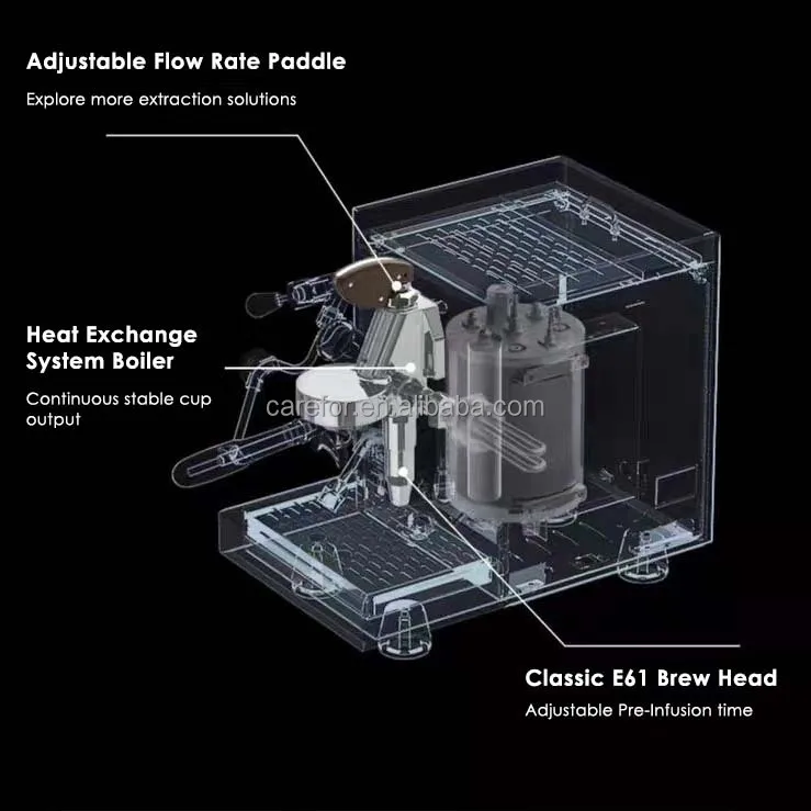 15 Bar Multi-Function Professional E61 1 Group Semi Automatic Espresso Lelit Coffee Machine