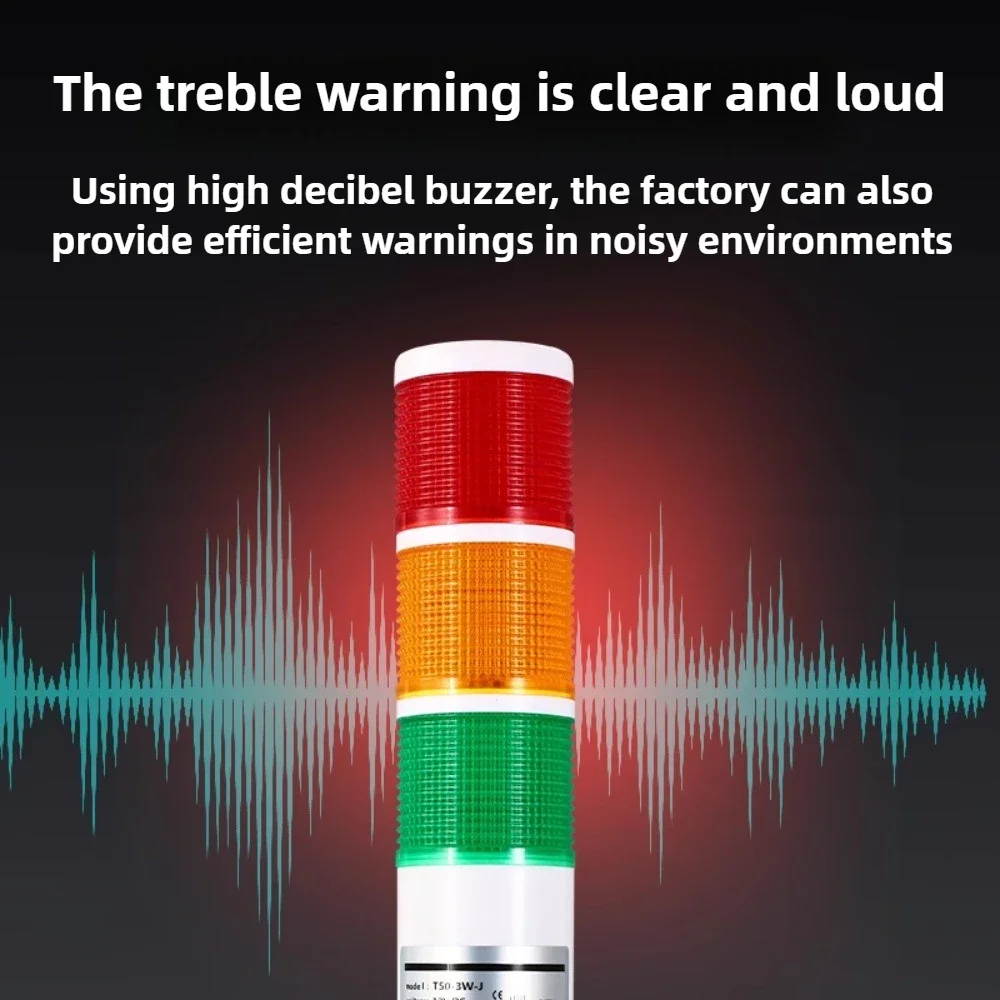 SVT-50 Multi-Layer LED Warning Alarm Light Machine Tool Signal Tri-Color Indicator Sound And Light Alarm for Equipment