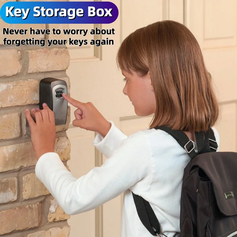 مفتاح حارس مفتاح اقفال الصناديق جميع المعادن 4 أرقام كلمة المرور مفتاح صندوق تخزين إدارة مكافحة سرقة الحائط مساحة كبيرة شحذ صندوق الأمان #6