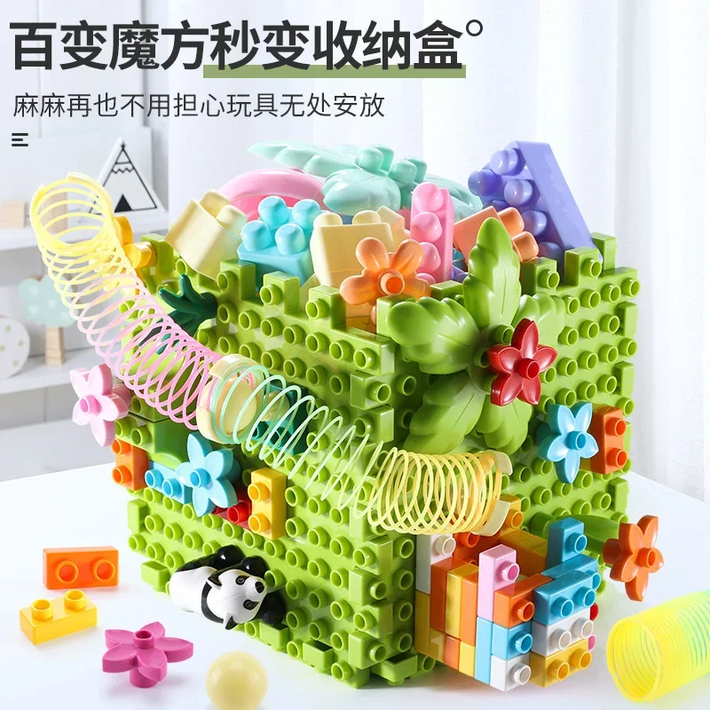 บล็อกตัวต่อรางเลื่อนอนุภาคขนาดใหญ่แบบปรับได้ บล็อกตัวต่อพลาสติกสำหรับเด็ก ของเล่นรางลูกบอล ประโยชน์สำหรับเด็กชายและเด็กหญิง