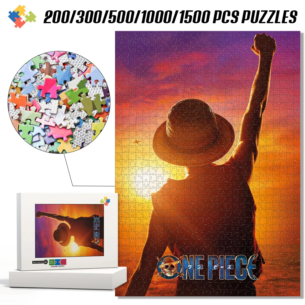 

One Piece Character Luffy Jigsaw Puzzle Creative Brain Training Game Intellectual Educational Toys for Teens Adults Holiday Gift