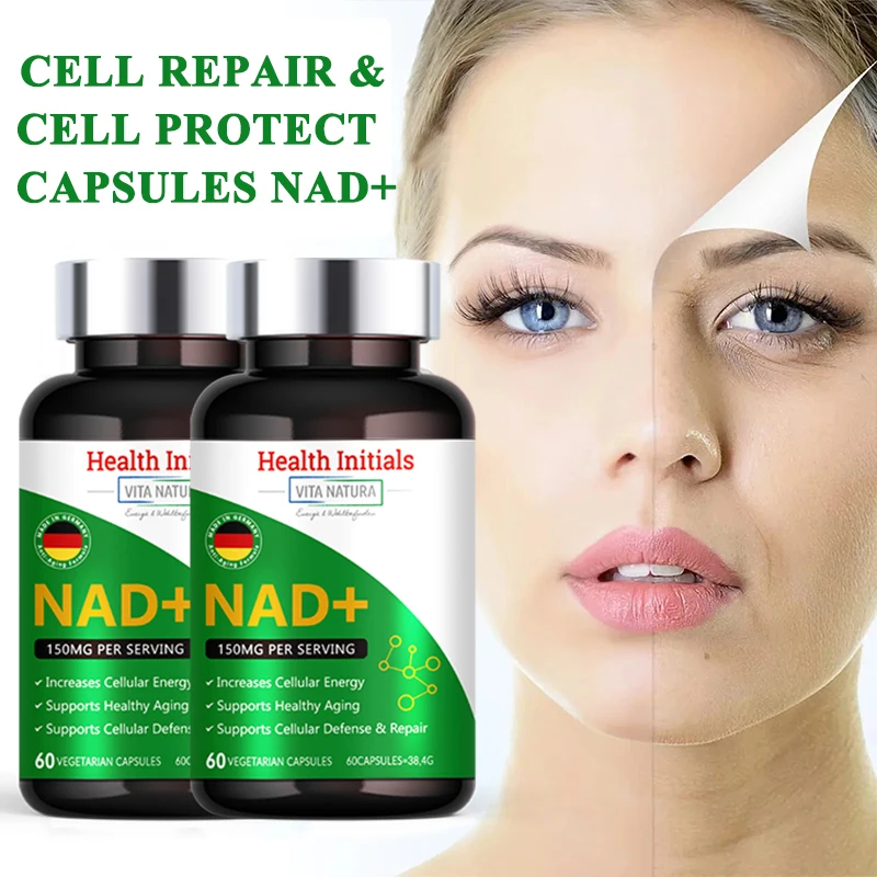 Anti-aging NAD+ Supplement Capsules-Nicotinamide Riboside Alternative, Natural Energy & Cellular Health, 60 Capsules