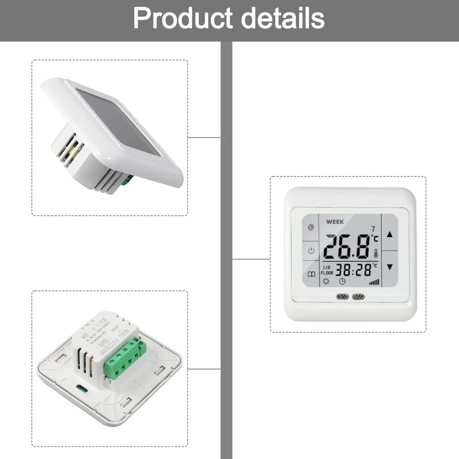 Home Improvement Thermostat Set Garden Home Reliable To Use Delicate Easy To Install Exquisite Long for service Life