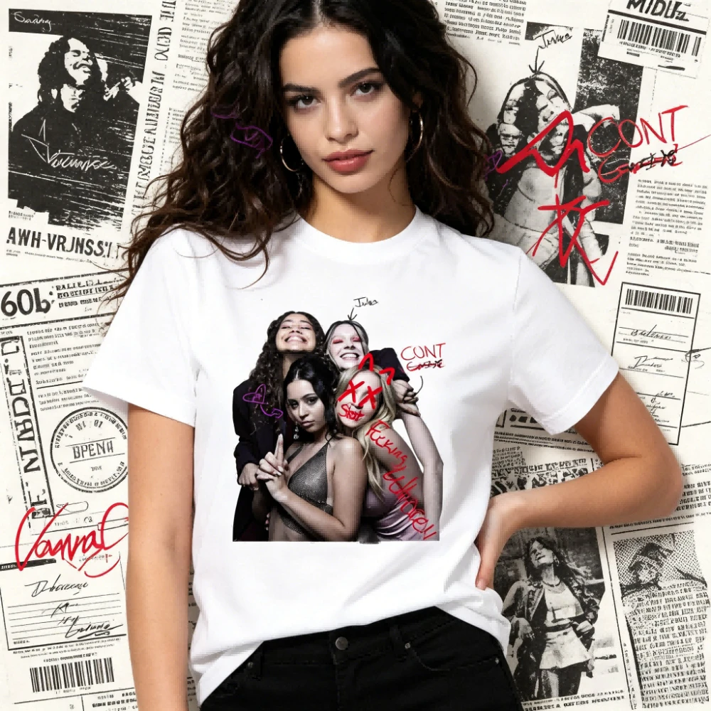 T-shirt imprimé avec photo et autocollant de meme Euphoria Maddy X Cassie, vêtements pour fans d'Euphoria, vêtements à la mode pour femmes, t-shirt Y2k