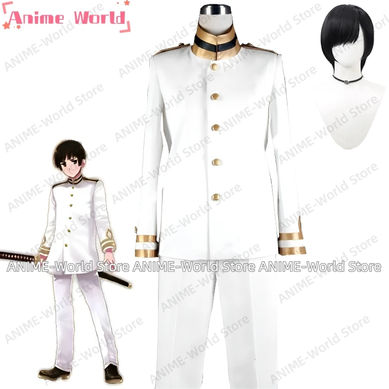 《Tamaño personalizado》 Anime Axis Powers Cosplay Hetalia Honda Kiku Disfraz de cosplay Peluca de uniforme de fiesta de Halloween