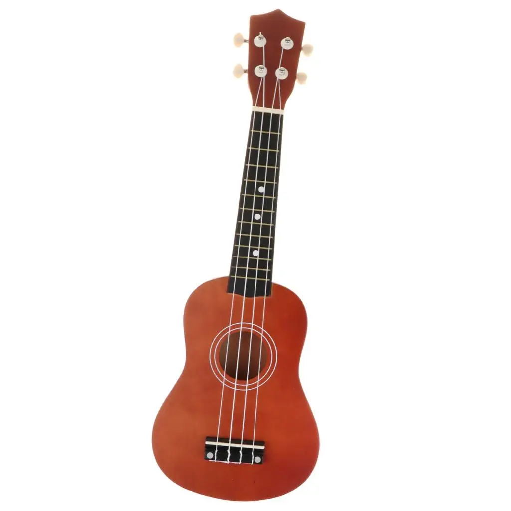 

21-дюймовая мини-гитара Hawaii Ukulele с 4 струнами для детей-початковщиков, коричневая