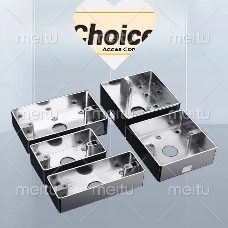 Wall Mount Metal Switch Wiring Box: Access Control Keypad Panel Socket (40/50/70/86) IP65 Waterproof Bottom Shell Sturdy Durable