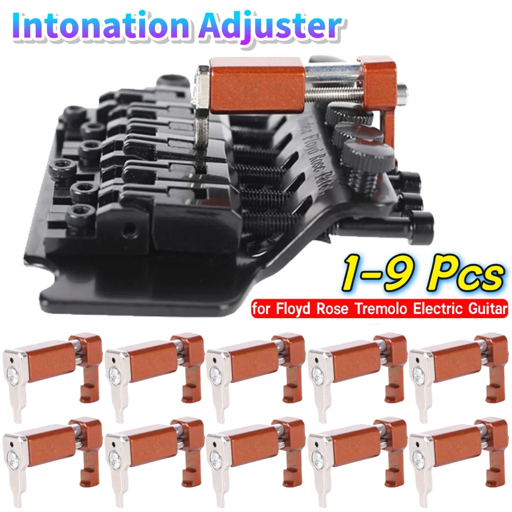 1-9Pcs Intonation Adjuster Zinc Alloy Guitar Bridge Intonation Tool 2.8*2.2cm Compatible with Floyd Rose Tremolo Bridge Systems