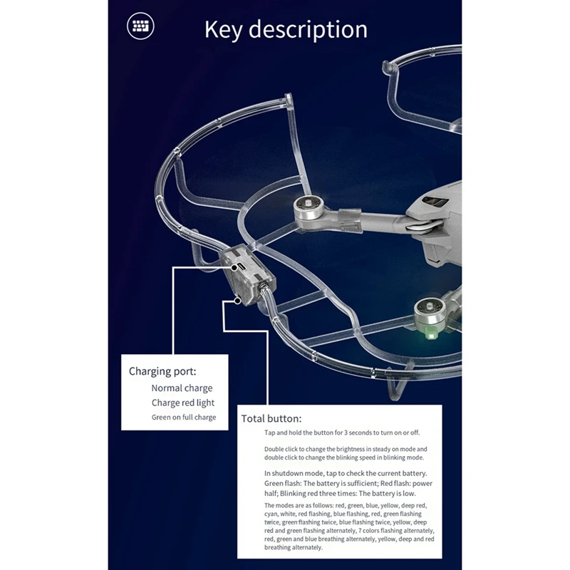 Аксессуары для DJI Drone Mini3/3Pro с подсветкой