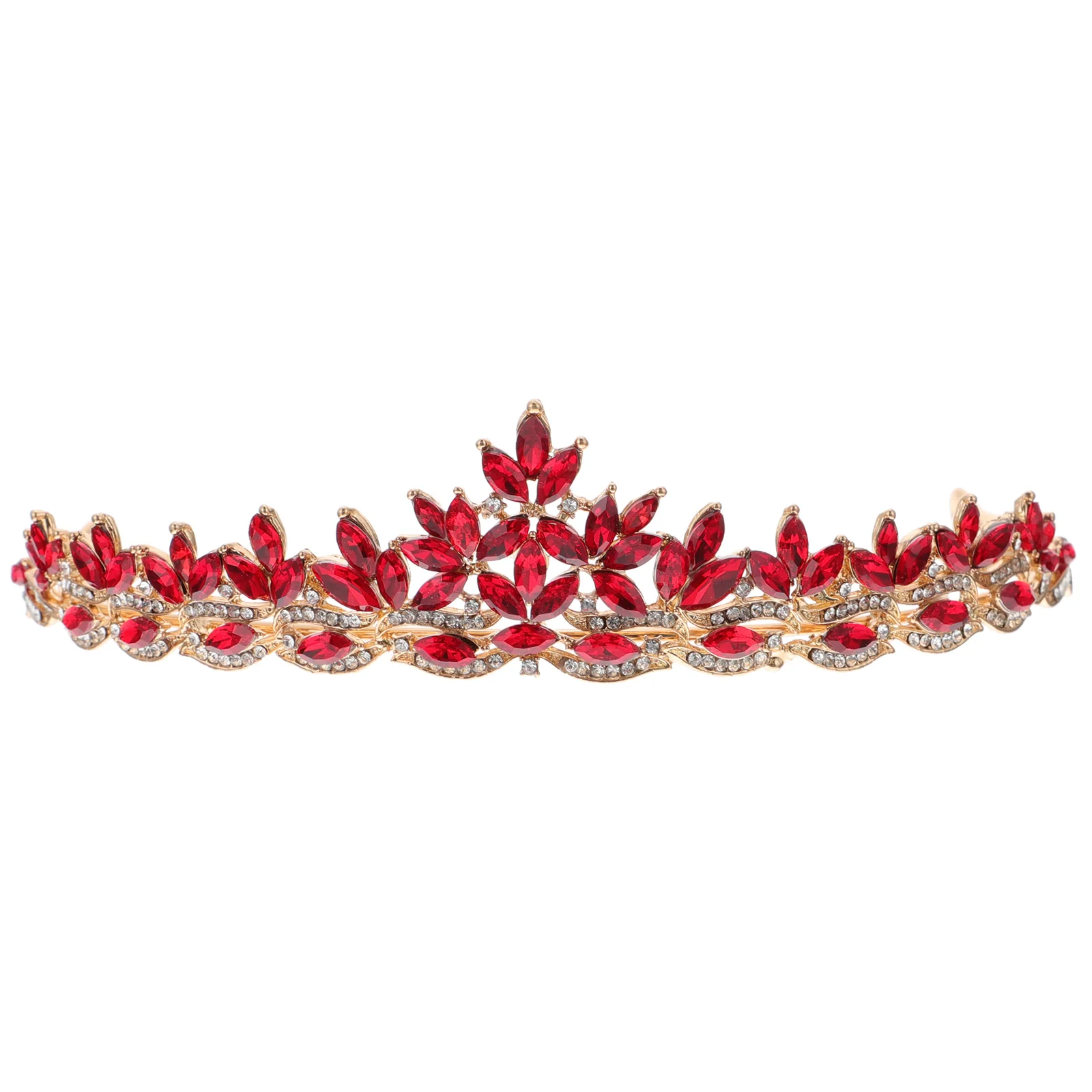 

Crown Tiara Rhinestone Hair Band Accessories Wedding Loop Fashion Headband Premium Alloy Shiny Rhinestone Studded