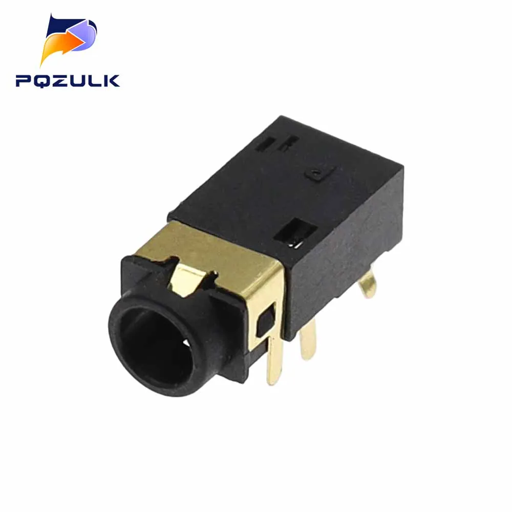 10PCS PJ-342 3.5mm Headphone jack PJ342 6Pin Audio Socket Sinking Plate SMD Gold Plated Connector