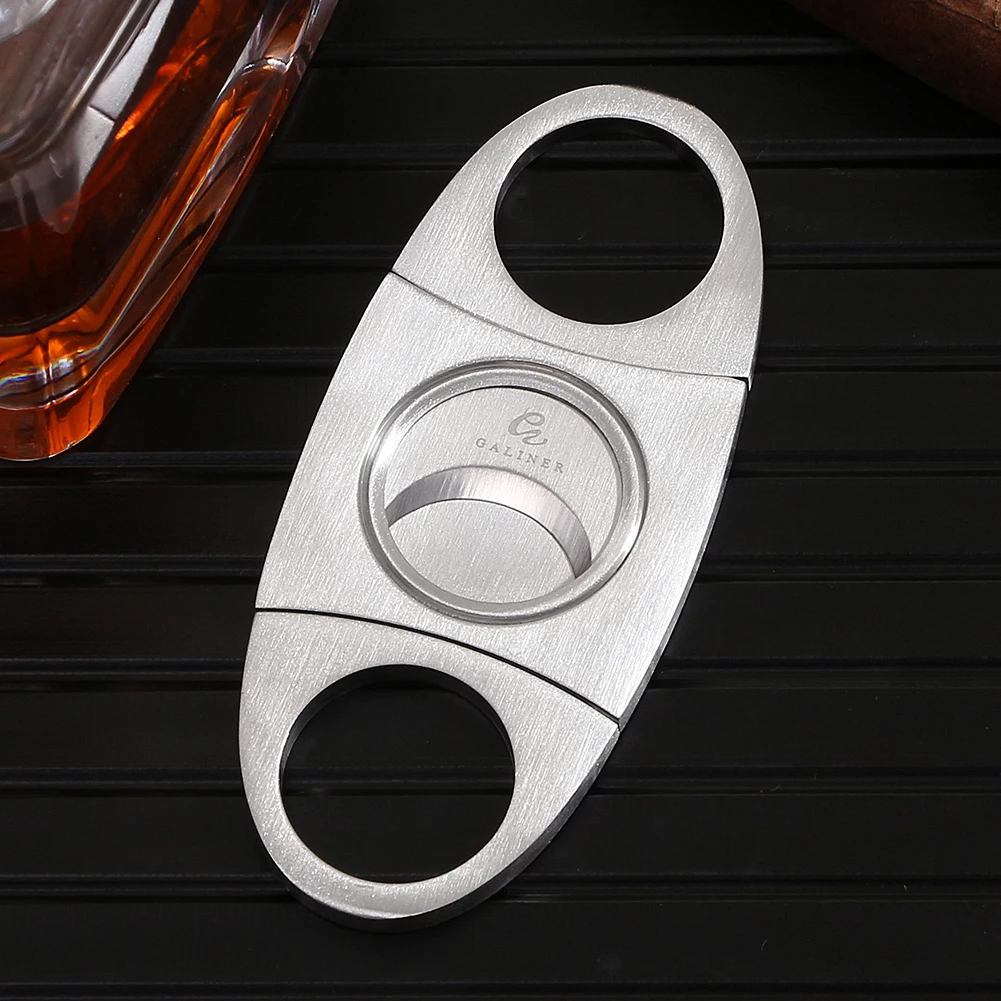 GALINER Tobacco Cutting Guillotine Cigar Cutter Knife Metal Scissors Cigar Accessories Stainless Steel Cut