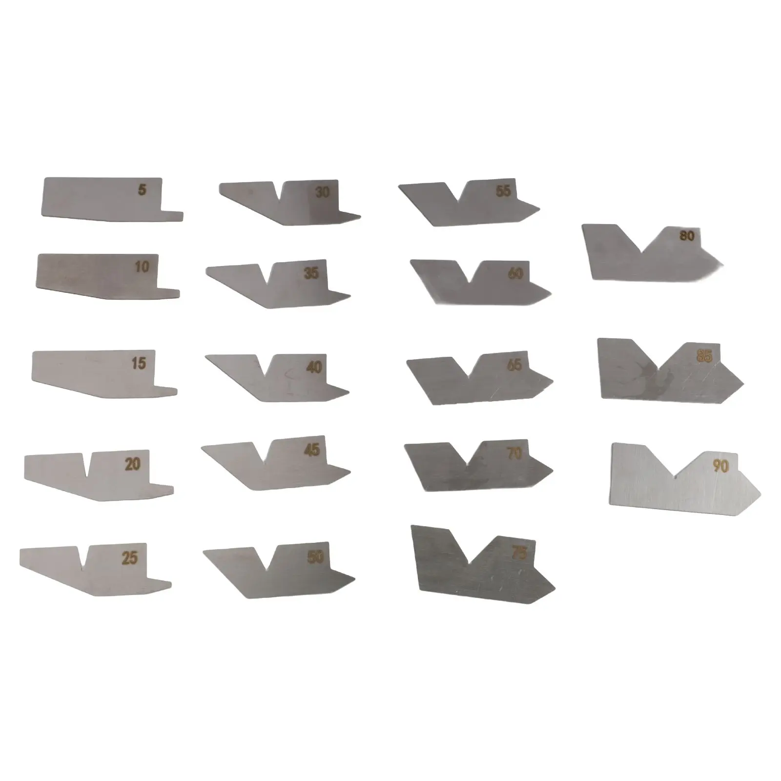 Professional Measurements As Pictured Angle Gauge Set Angle Checking Set 5-90 Degree Angle Gauges Draftsman Tools