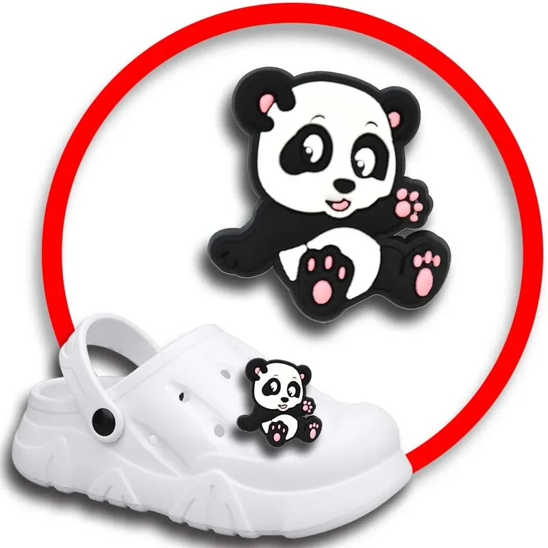 Panda Shoe Charms for Crocs Sandals Women Clogs Pins Shoe Decorations Accessory Men Badges Boys Girls Kids Shoes Accessories