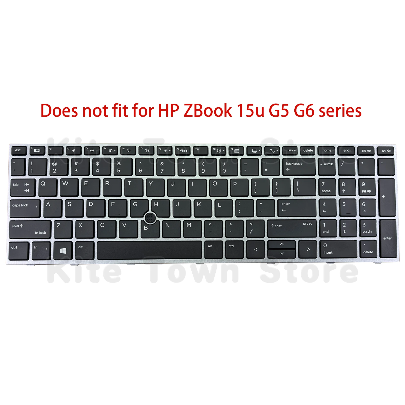 لوحة مفاتيح كمبيوتر محمول أمريكية جديدة بإضاءة خلفية لجهاز HP ZBook 15 G5 G6 17 G5 G6 إطار فضي مع نقطة التتبع