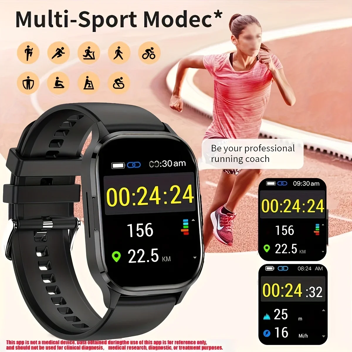 ساعة ذكية نسائية بسيطة وأنيقة، ساعة ذكية للرجال بشاشة AMOLED HD، مكالمات لاسلكية، مساعد صوتي