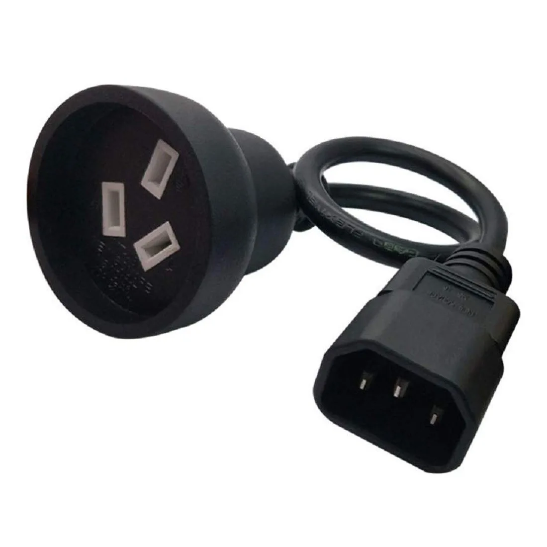 Black Copper 0.3M 1.5M Male to Female PDU/UPS Power Cable IEC320-C14 to Notional/Australian Standard Female Extension Power Cord