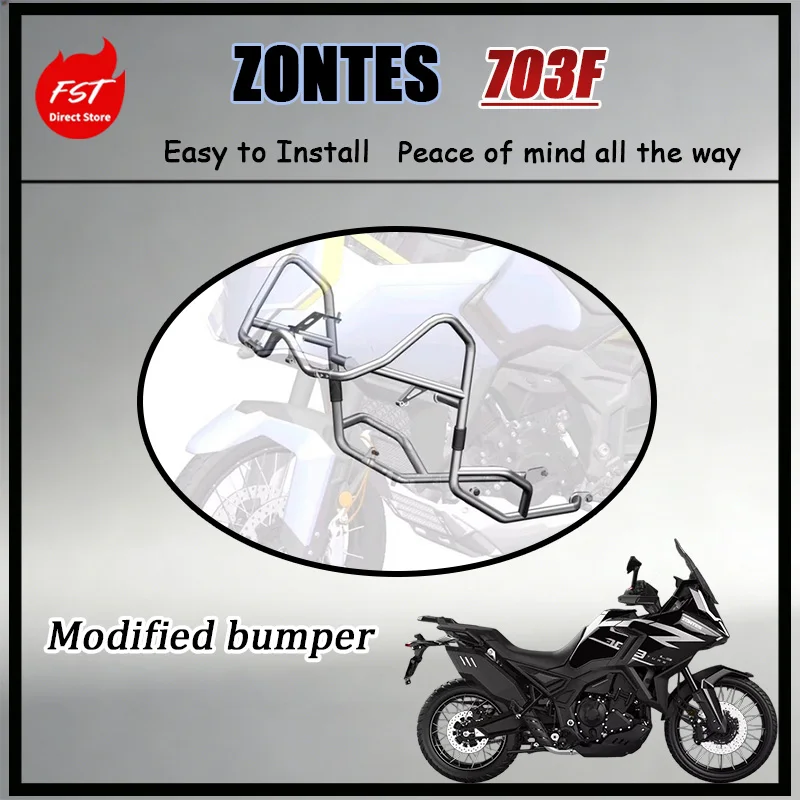 

FOR Heavy-Duty Crash Bar Kit for ZONTES ZT703-F ADV Engine Bumper Left/Right Upper & Lower Protection Bar for Motorcycle