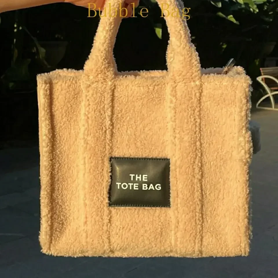 2023New Designer Plush Women Crossbody Bag Brands Lambswool Tote Winter Faux Fur Shoulder Bags for Women Handbags Shopper Purse