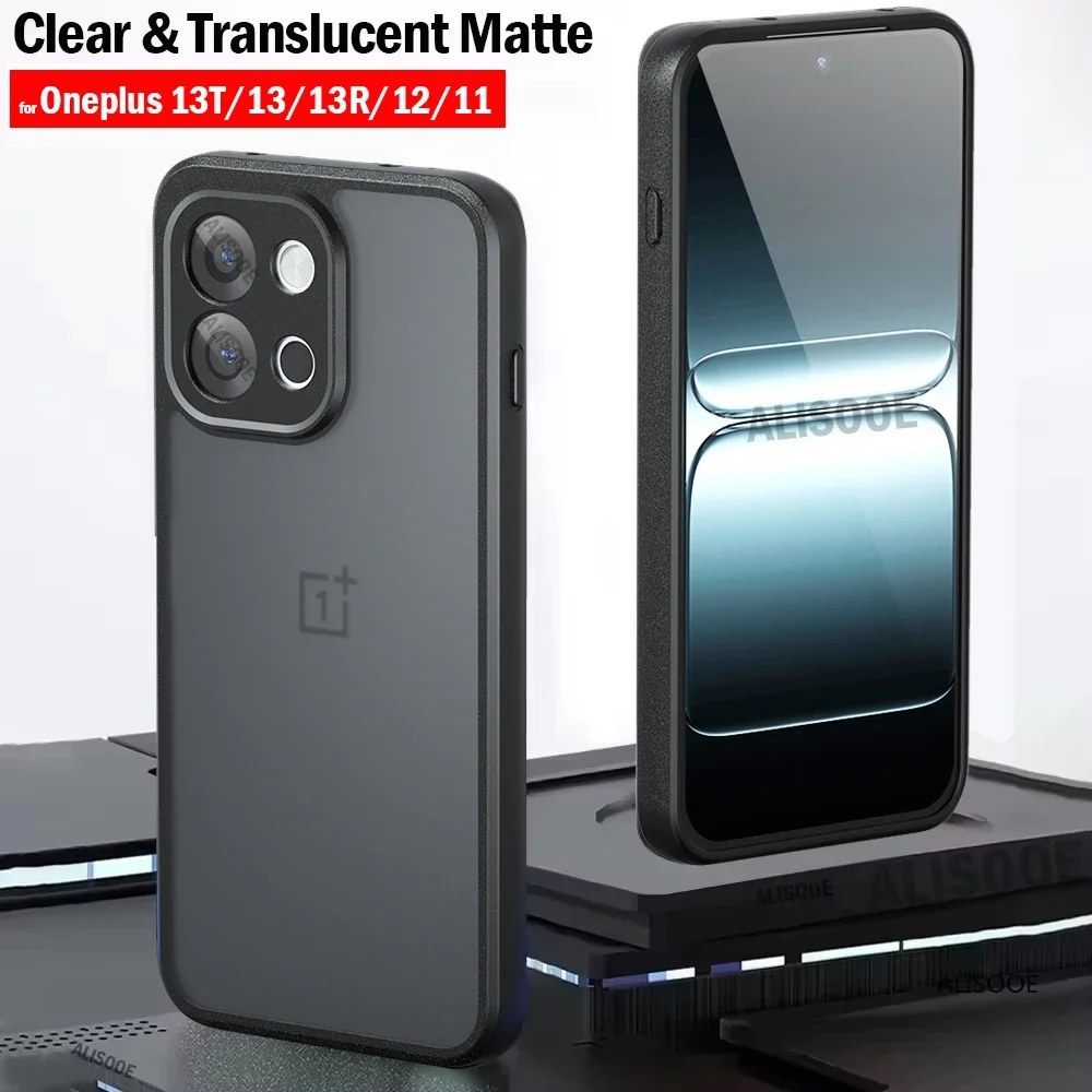 

Cover for Oneplus 13T 13 13R 12 11 Case Ultra Thin Matte Translucent & Clear Full Protection Phone Funda for Oneplus 13 12 Capa