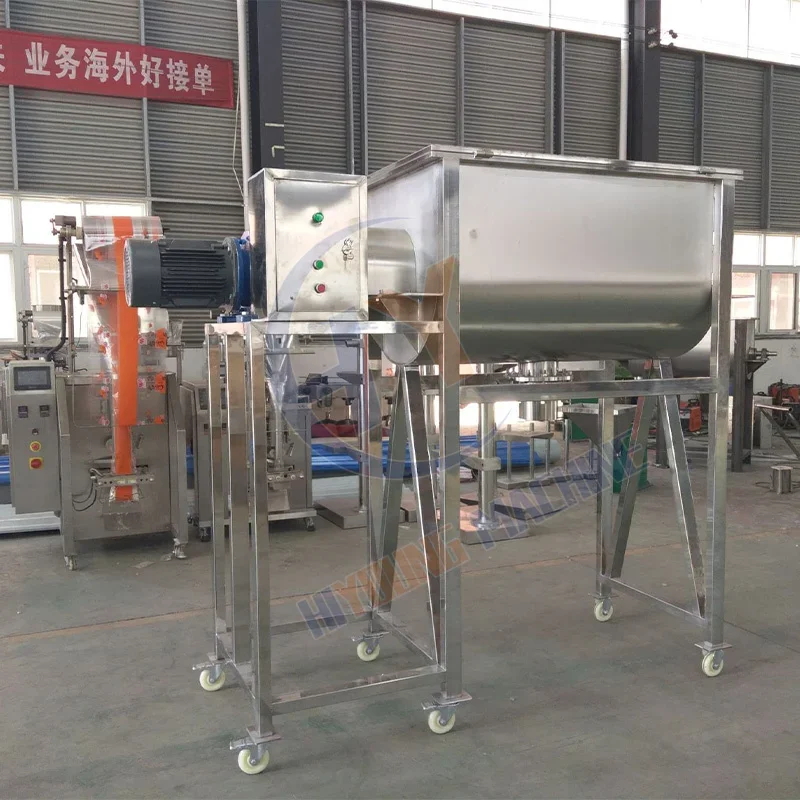 

China Granule Mixer 100 Kg Cement Premix Cattle Animal Feed Mill and Mini Horizontal Feed Mixer for Sale