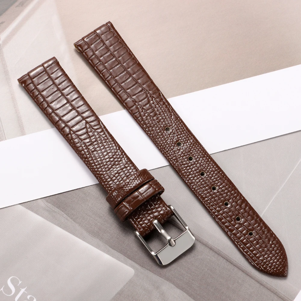 سليم الجلود حزام ساعة اليد 8 مللي متر 10 مللي متر 12 مللي متر 14 مللي متر 16 مللي متر لينة الجلود أشرطة ساعات يد الرياضة معصمه الرجال النساء أساور عالمية