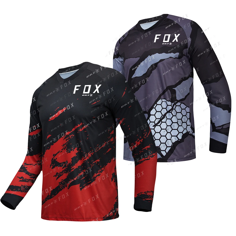 

Men's Motorcycle Jersey BATFOX Downhill Mountain Bike MTB Shirts Offroad DH Racing Motocross Jersey