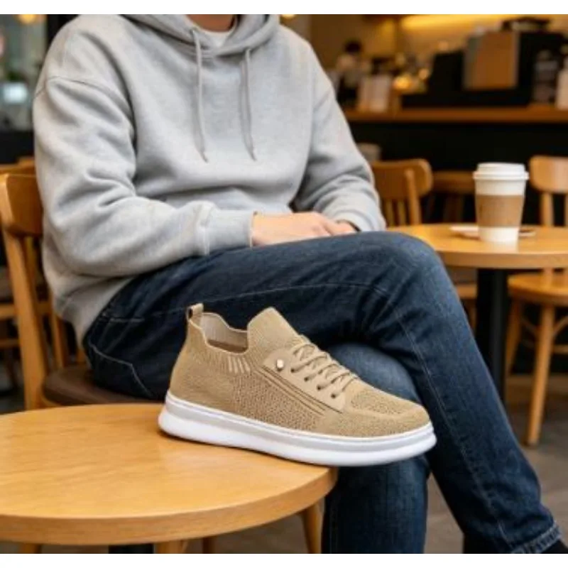 

Spring/Summer Mesh Men's Shoes Trendy Soft-soled Men's Sneakers Fashionable, Lightweight and Breathable White Shoes，Fashion39-44