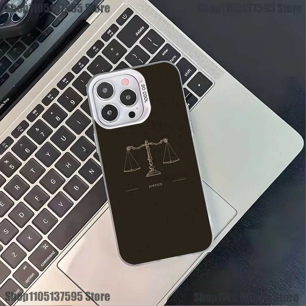 Law Judge Justice Lawyer Phone Case For iPhone 17,16,15,14,13,12,11,Pro,XS,Max,Plus,Mini,SE4,E White Matte Shockproof Cover