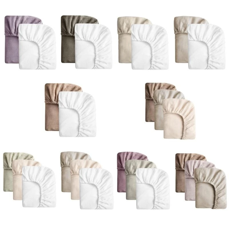 J15U 2 قطعة/3 قطعة تنفس غطاء سرير بيبي بنين بنات سرير المجهزة ورقة للإزالة الغلاف غطاء سرير مريح للرضع #1