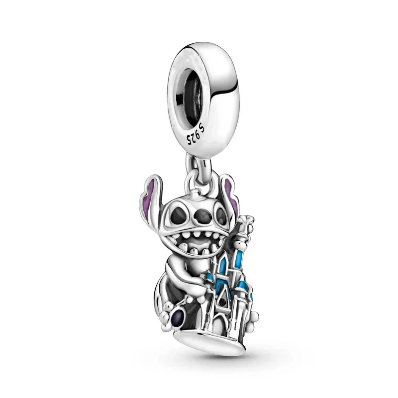 MINISO Disney Alice Adventures nel paese delle meraviglie ciondolo in argento sterling 925 principessa adatto per ciondolo bracciale Pandora