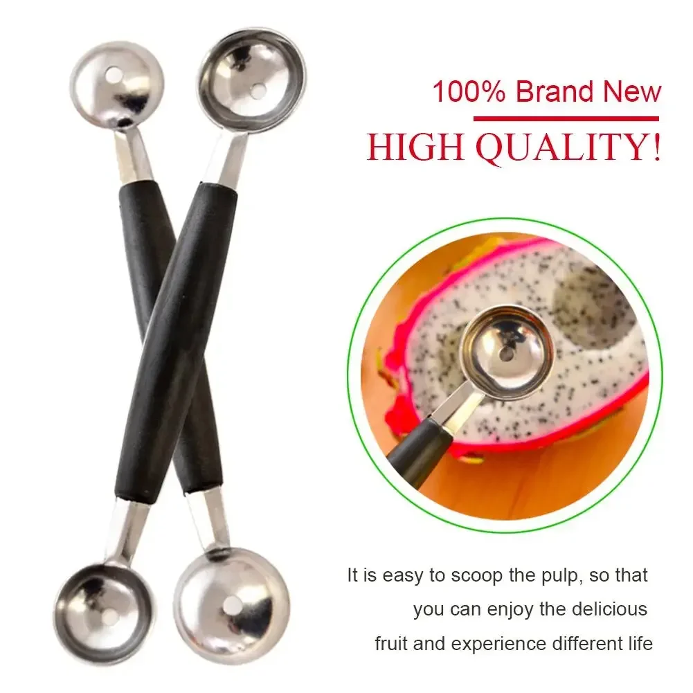 Kitchen Gadgets Double-Headed Multi-purpose Stainless Steel Watermelon Digger Fruit Spoon Digging Ball Spoon Kitchen Accessories