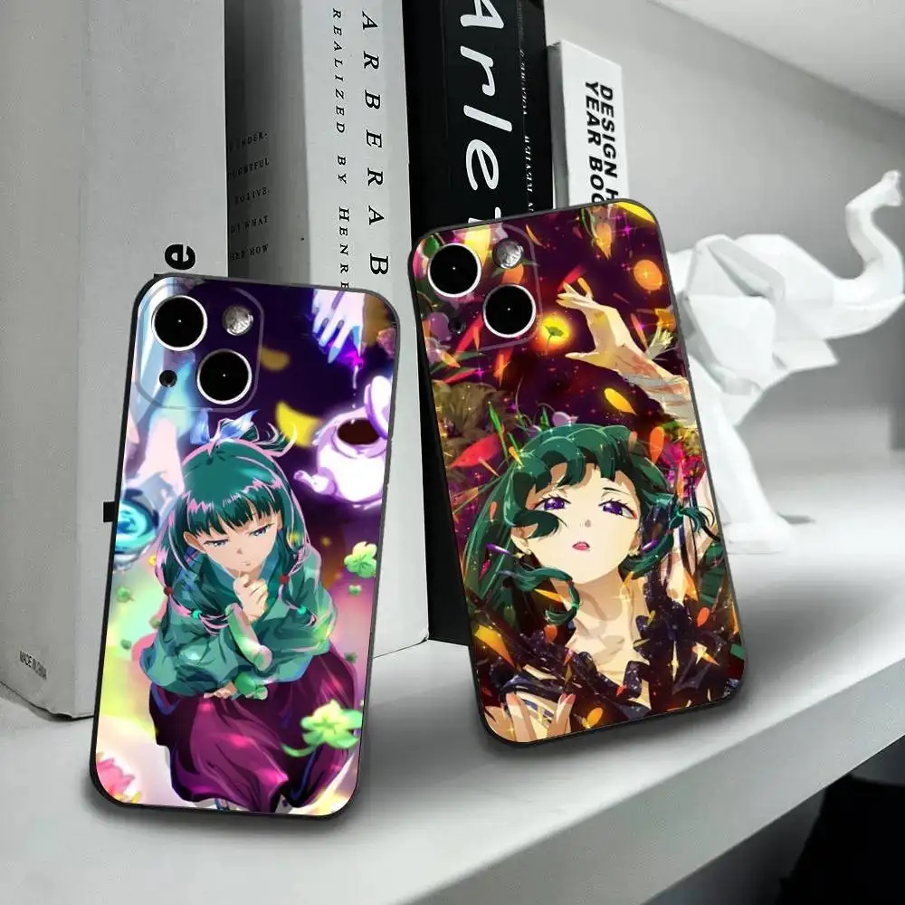 

M-Maomao Cartoon pharmacy Phone Case For iPhone16,15,14,13,12 Mini 11 Pro XR,X,XS,MAX 7,8 Plus Silicone Cover Soft Black