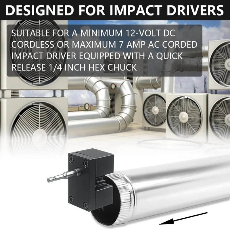 C5A2 Impact Assisted Crimper, C5A2 Turbo Crimper Compatible With Cordless (Min.12 Volt DC) Or Corded (Max. 7 Amp AC)