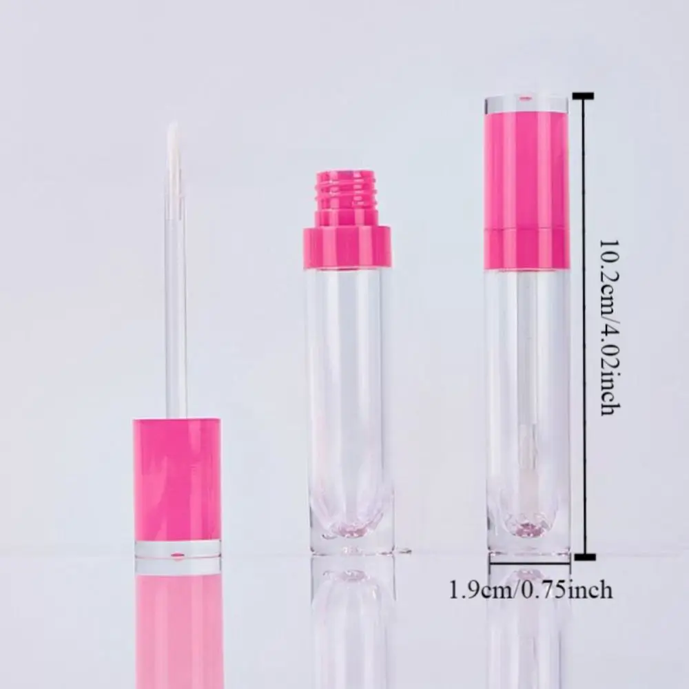 Colorful Lip Gloss Tube With Brush Refillable Empty Lip Glaze Container 8 ML Sample Storage Cosmetic Container Travel Essentials