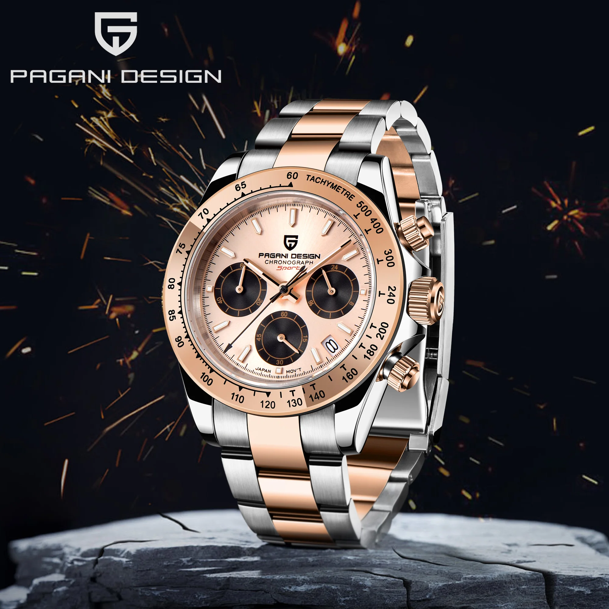 

2025 New PAGANI DESIGN Mens Watches Luxury Chronograph Quartz Watch For Men Complete Calendar Top Luminous Wristwatch Waterproof