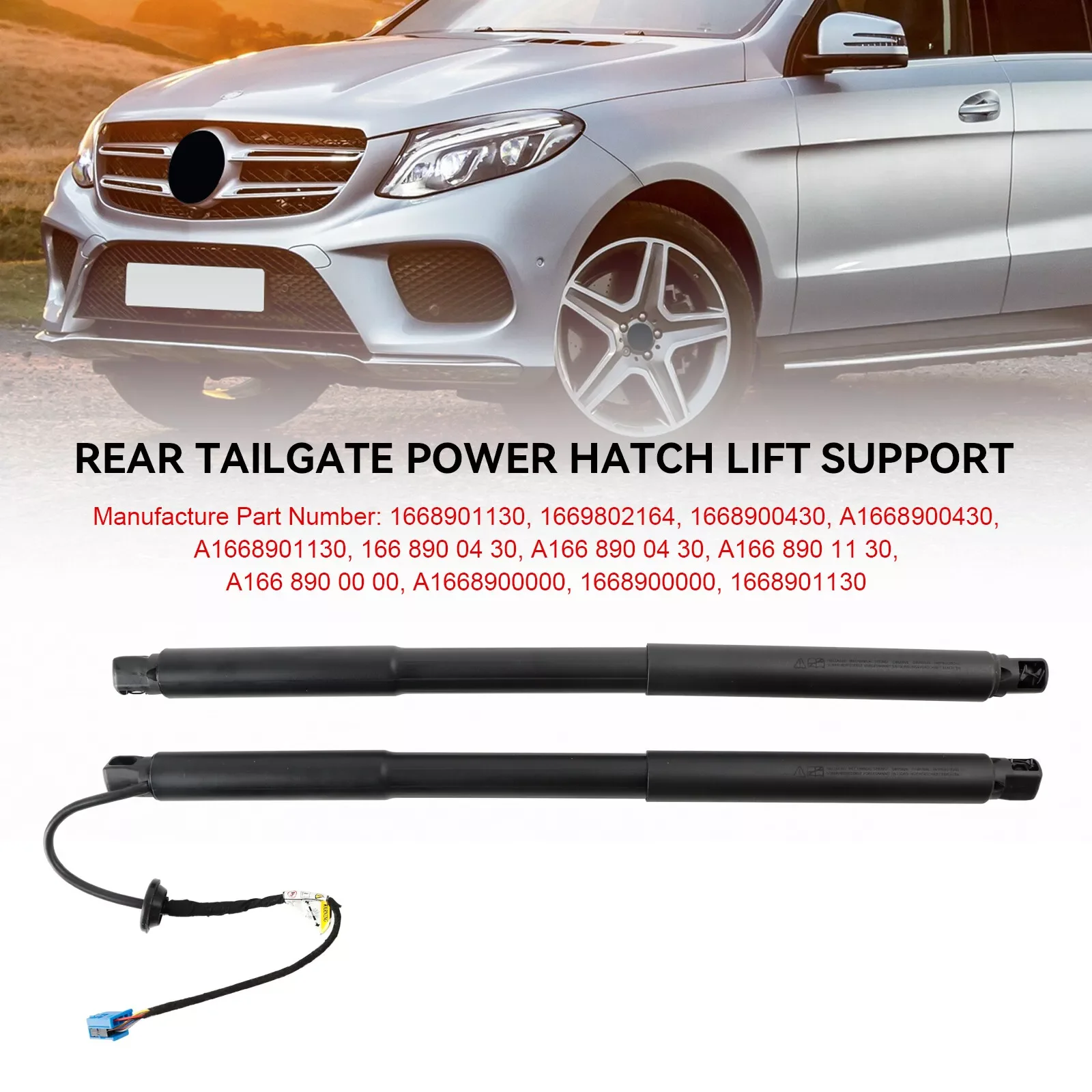 2PCS NEW for Mercedes-Benz W166 ML GLE-Class Electric Tailgate Gas Struts 1668901130 1668900430 1669802164