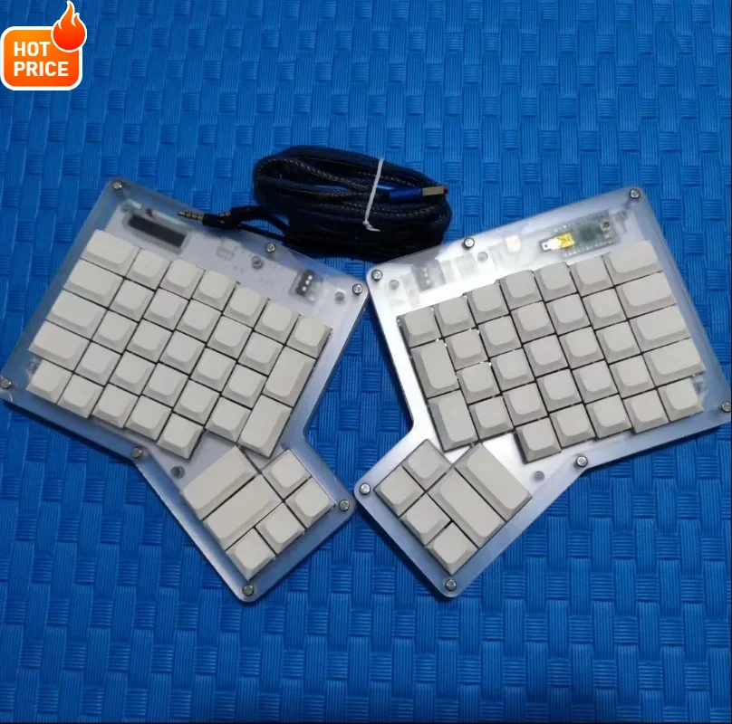 

Ergodox Split Mechanical Keyboard Transparent Frosted Acrylic/3D Wired Custom Hot Swap Ergonomic Gaming Dual Handed Keyboard Kit