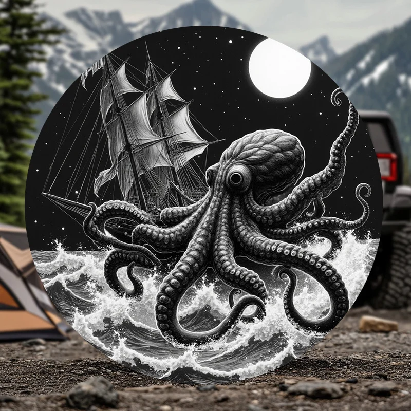 1pc Of High-Definition Printed Quality Tire Covers Available In Multiple Sizes Including 28, 30, 32, And 34, Suitable For Variou