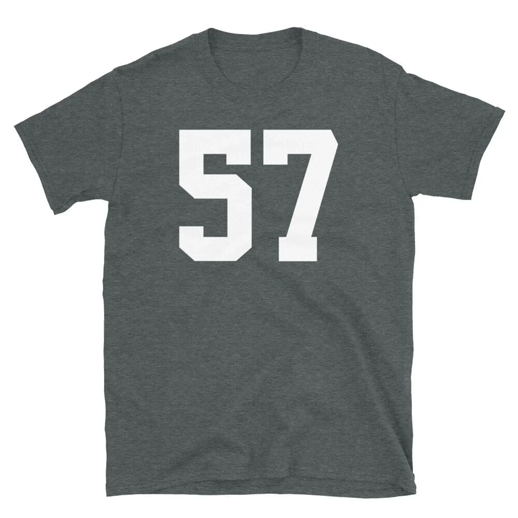 Team Uniform Jersey Number 57 Birthday Varsity Short Sleeve Unisex T Shirt